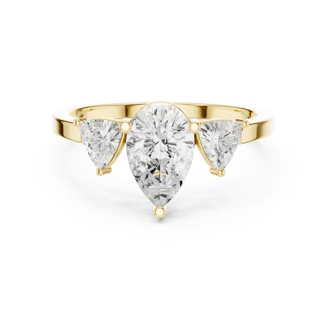Gold Celestial Tranquility Classic Engagement Ring Right View