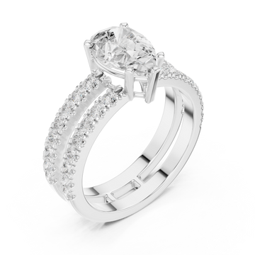  White Gold Harmony Embrace Classic Band Ring Right View