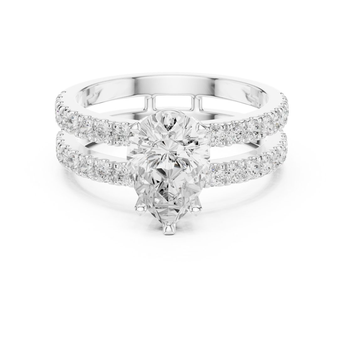  White Gold Harmony Embrace Classic Band Ring Right View