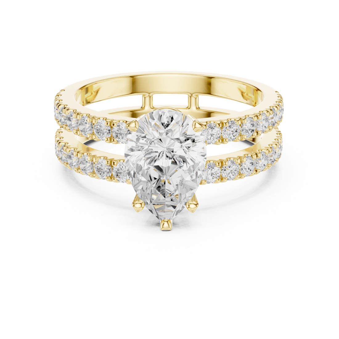 Gold Harmony Embrace Classic Band Ring Right View