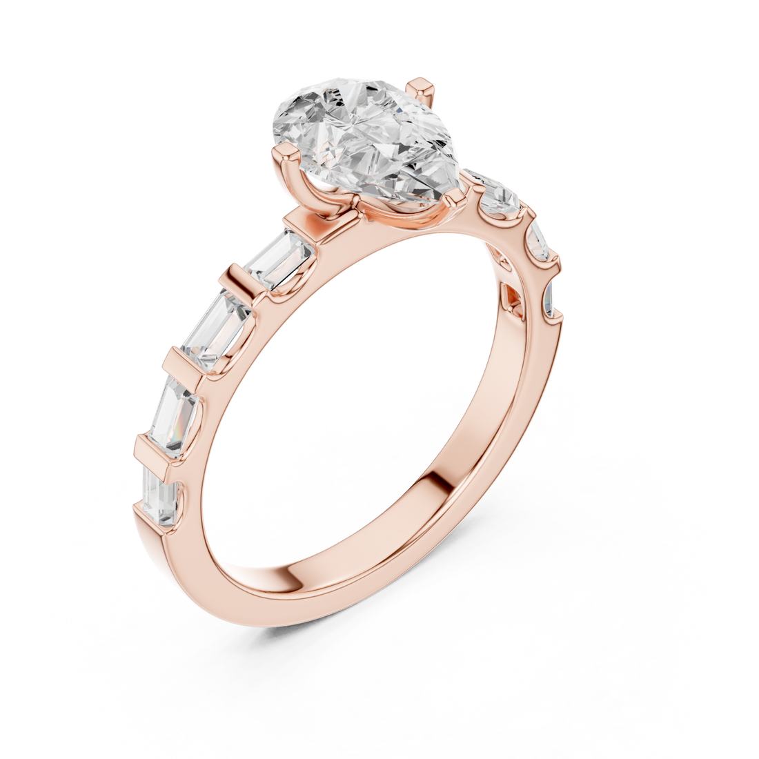  Rose Gold Unison Whisper Classic Band Ring Right View