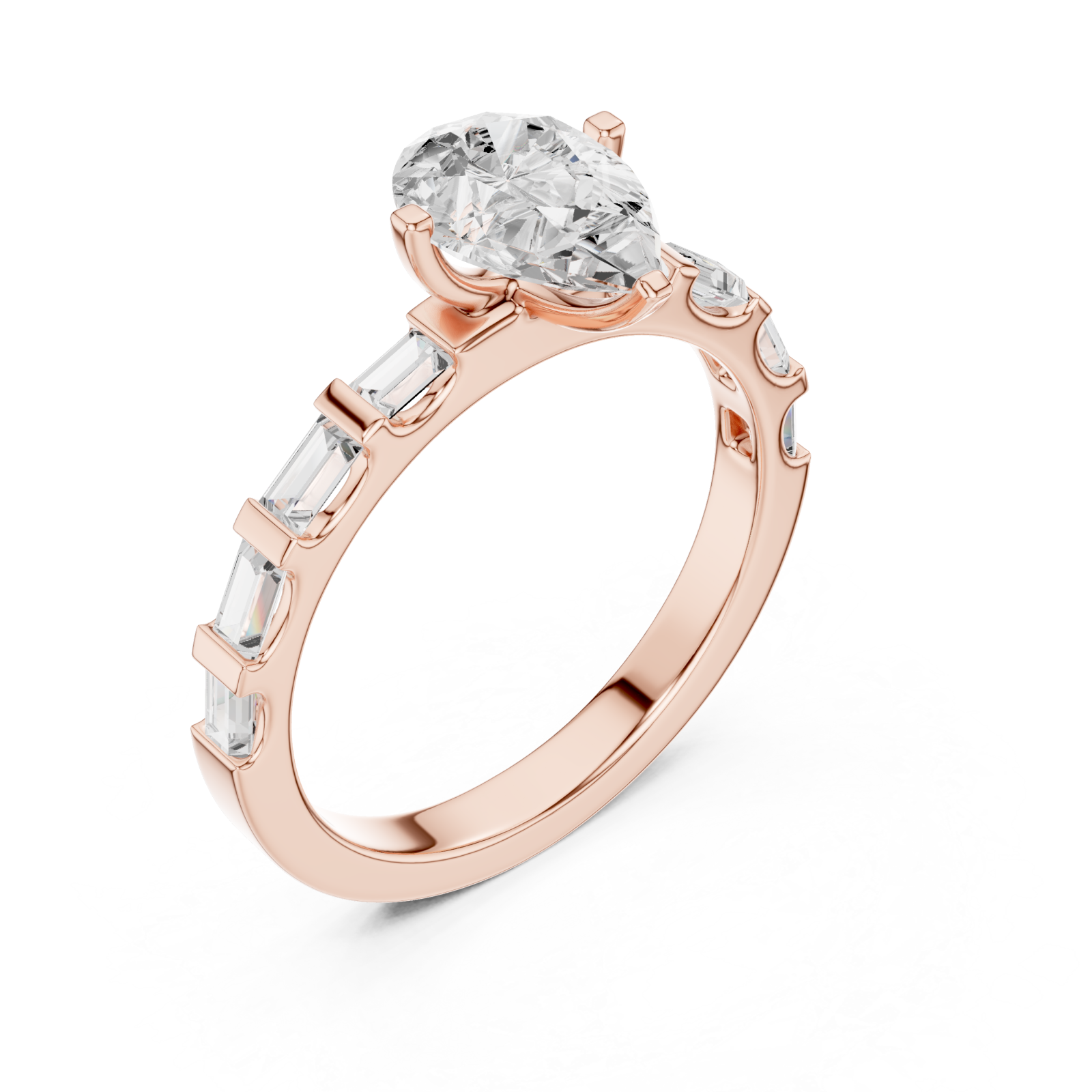  Rose Gold Unison Whisper Classic Band Ring Right View