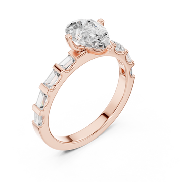  Rose Gold Unison Whisper Classic Band Ring Right View