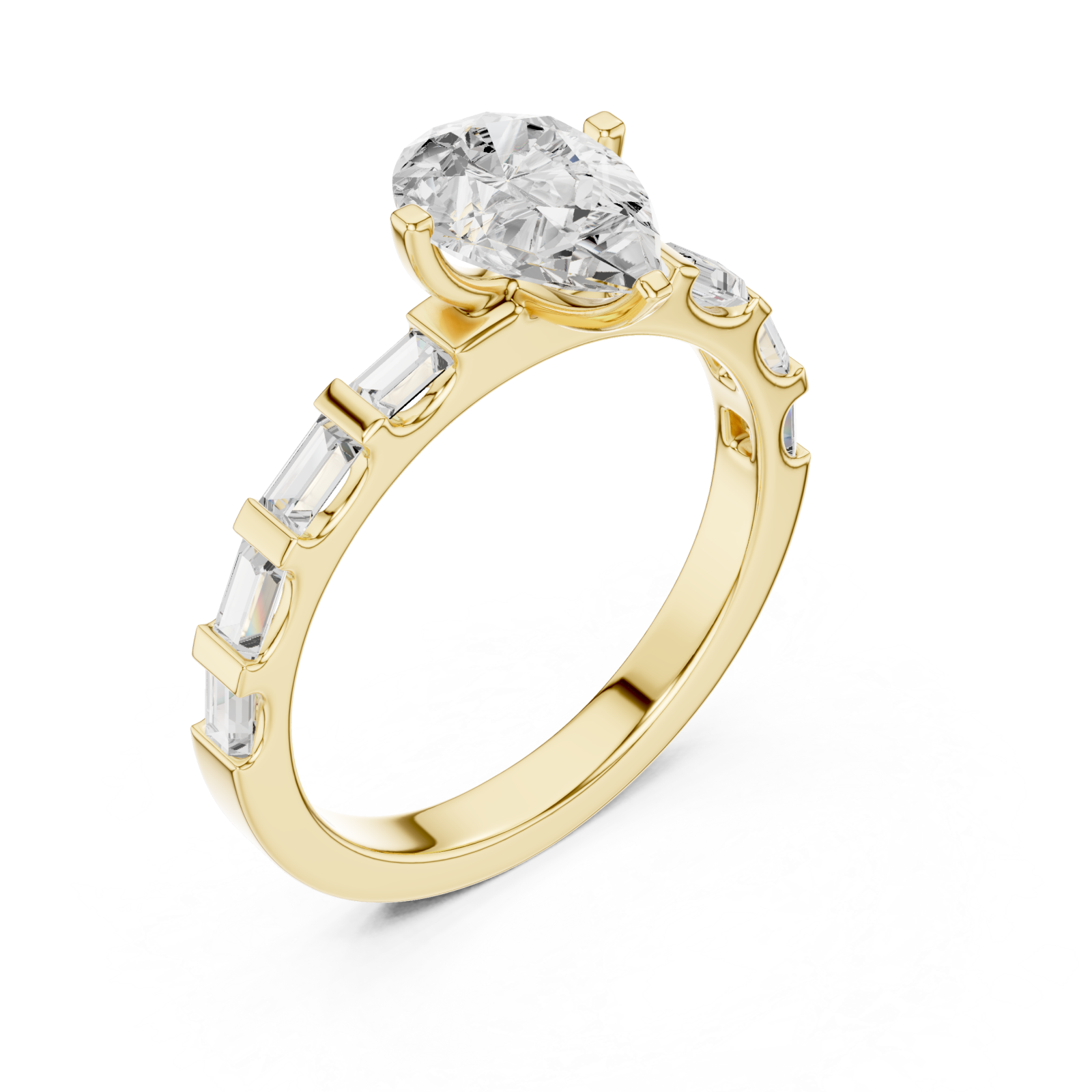 Gold Unison Whisper Classic Band Ring Right View