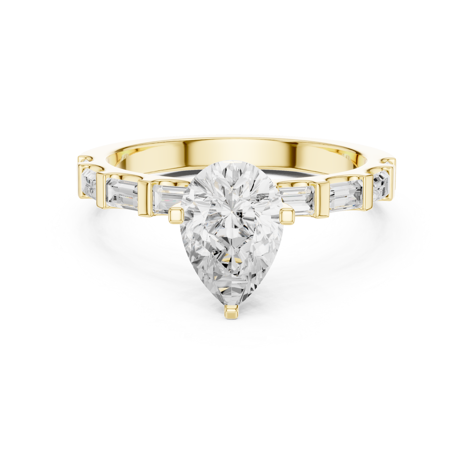  Gold Unison Whisper Classic Band Ring Front View