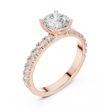 Rose Gold Luminous Whisper Sculpted Band Ring Right View