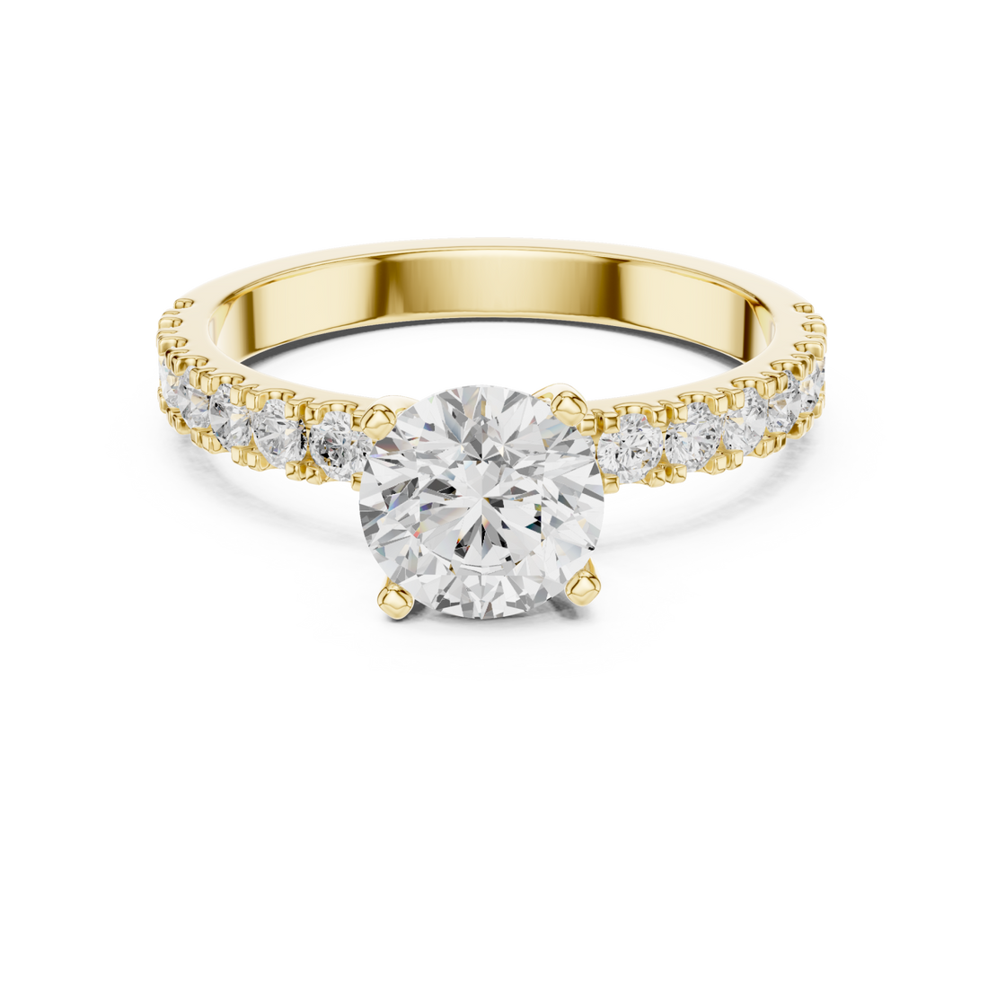 Gold Luminous Whisper Sculpted Band Ring Right View