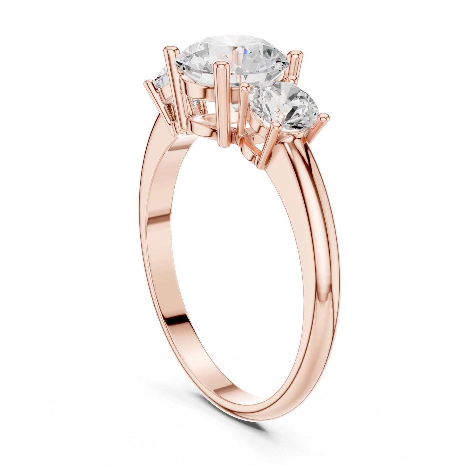  Rose Gold Radiance Trio Harmony Ring Left View