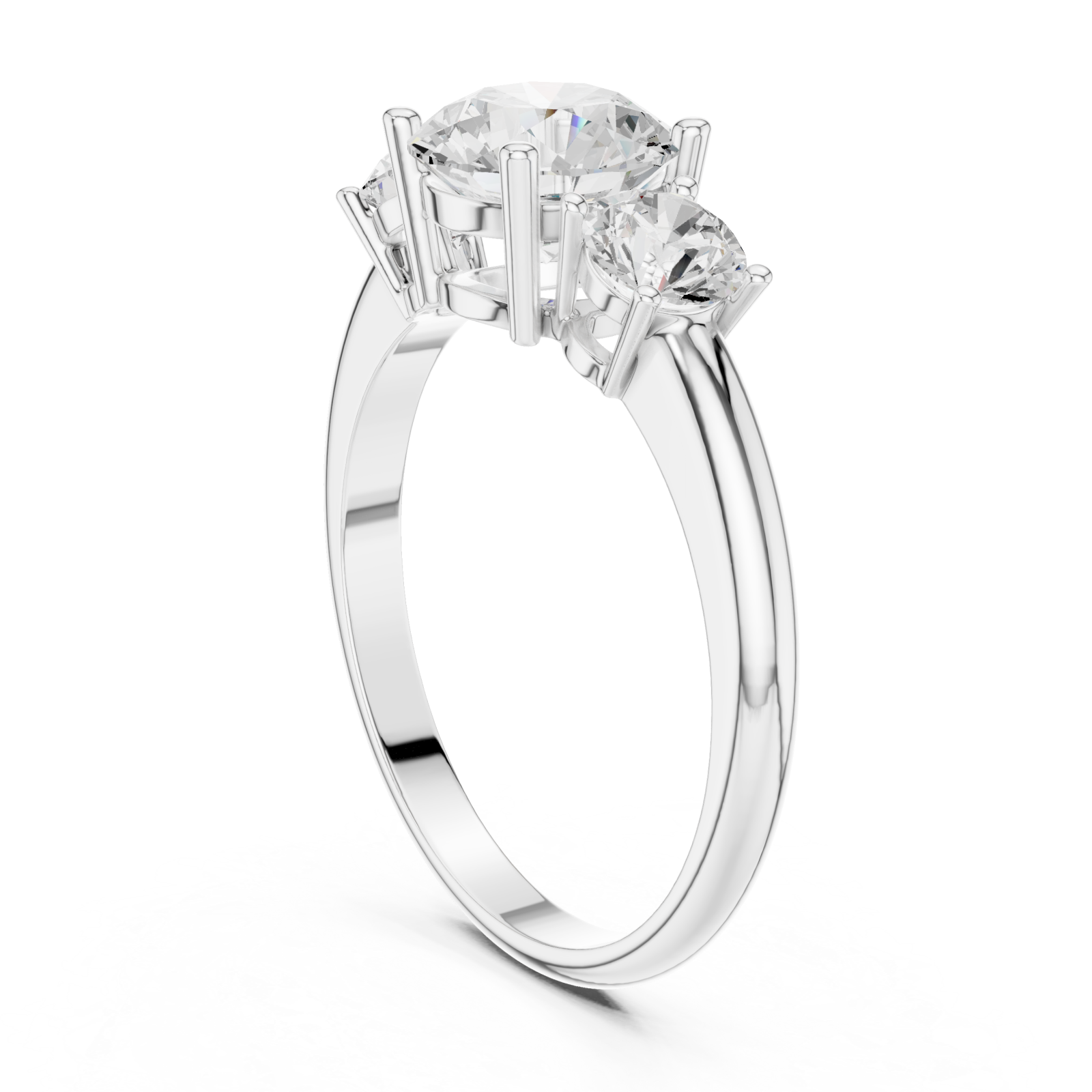  White Gold Radiance Trio Harmony Ring Left View