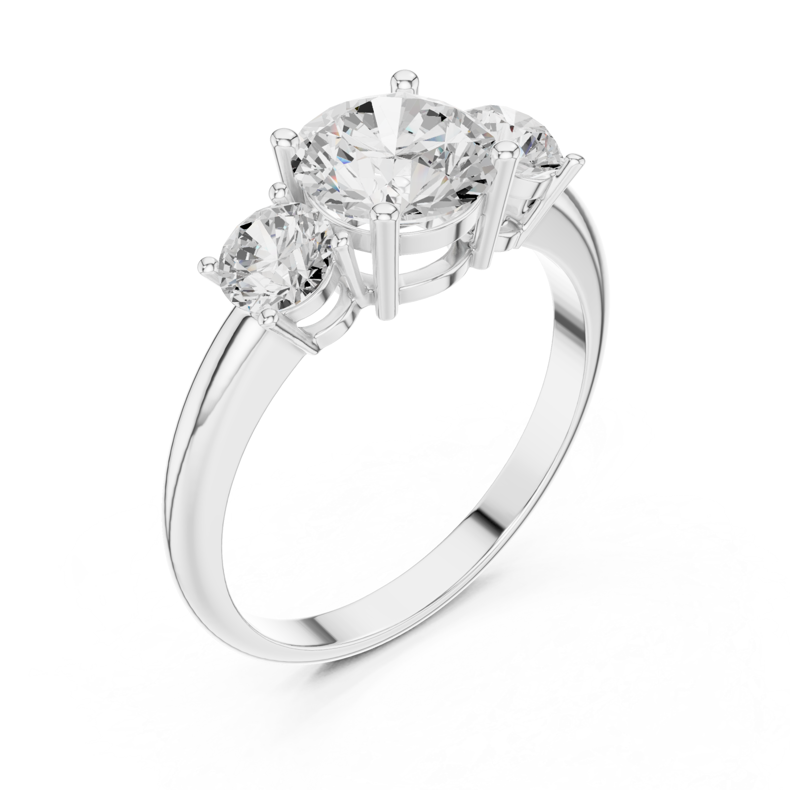  White Gold Radiance Trio Harmony Ring Right View