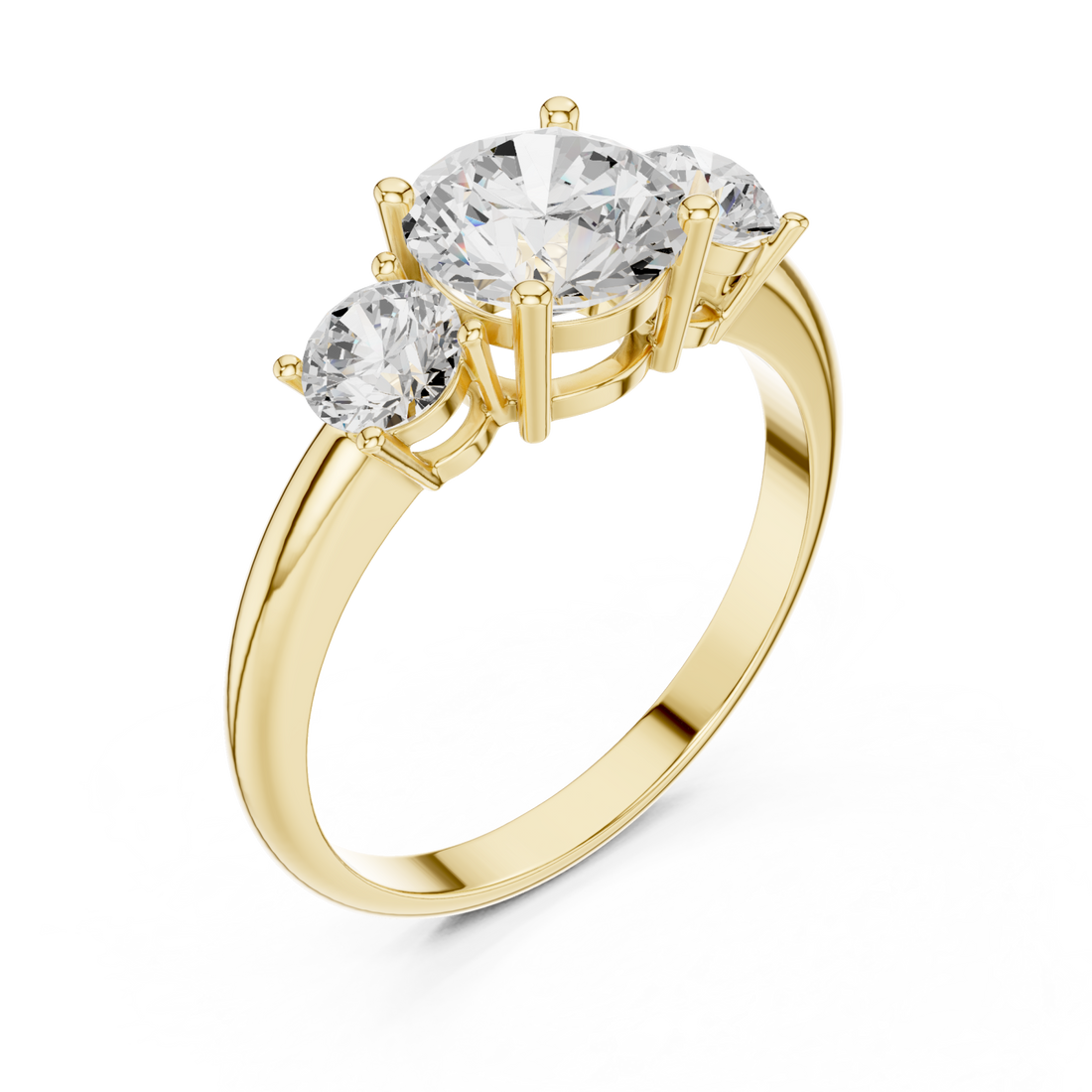 Gold Radiance Trio Harmony Ring Right View