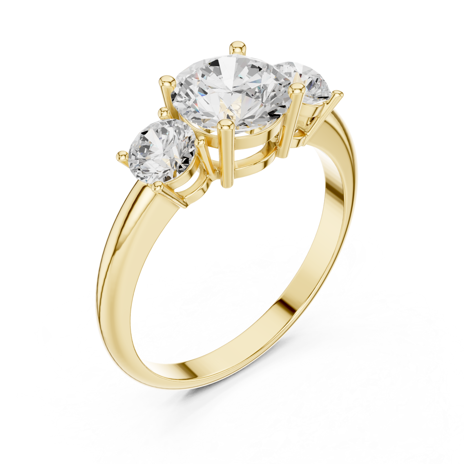 Gold Radiance Trio Harmony Ring Right View