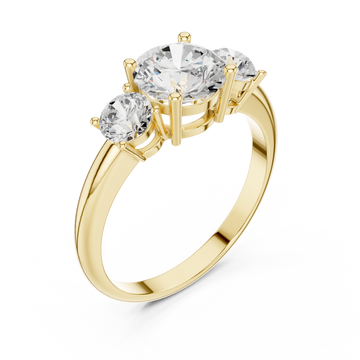 Gold Radiance Trio Harmony Ring Right View