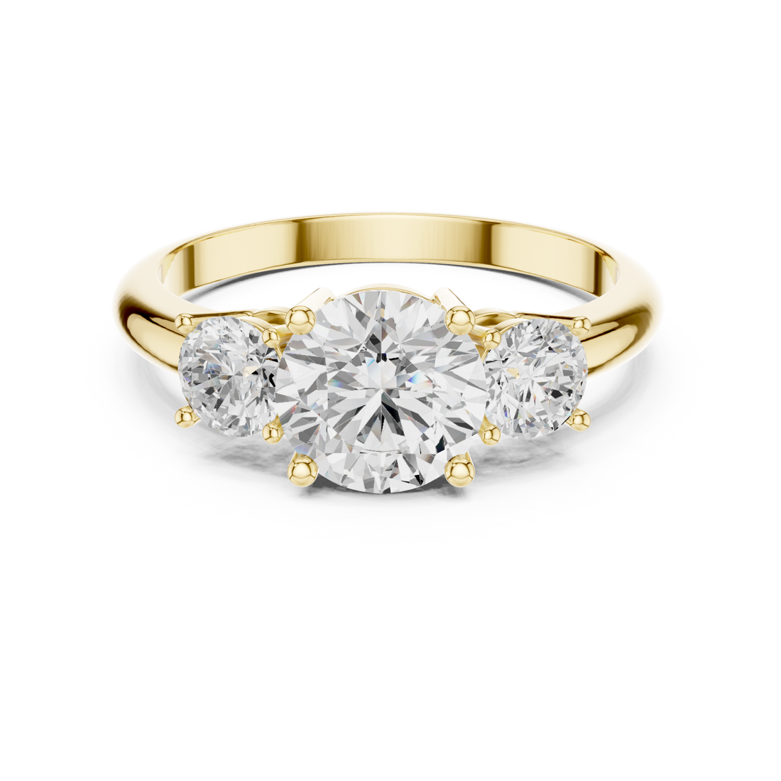 Gold Radiance Trio Harmony Ring Right View