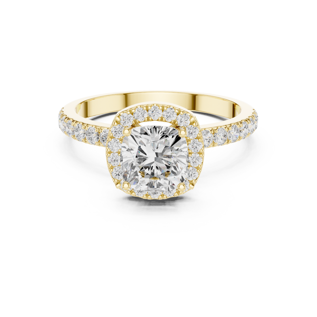 Gold Celestial Grace Engagement Ring Right View