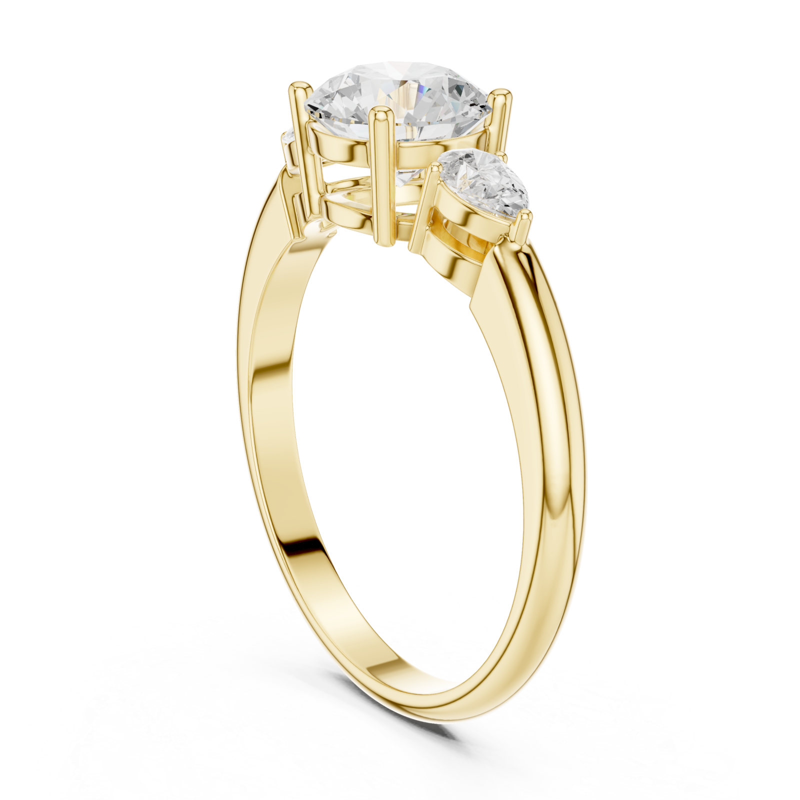  Gold Twilight Embrace Trio Ring Left View