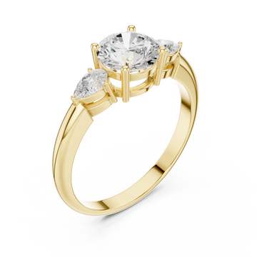 Gold Twilight Embrace Trio Ring Right View