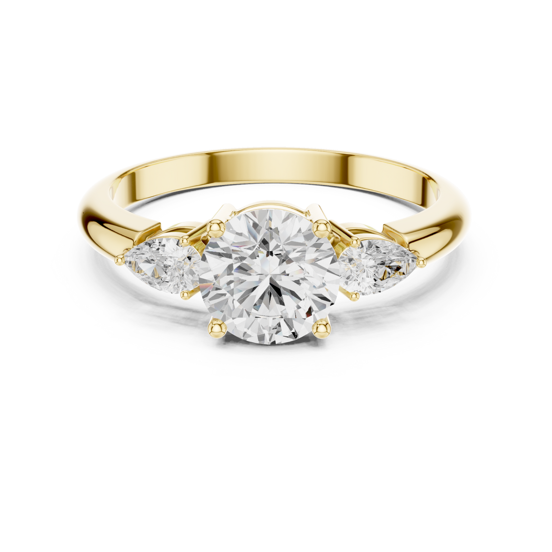 Gold Twilight Embrace Trio Ring Right View