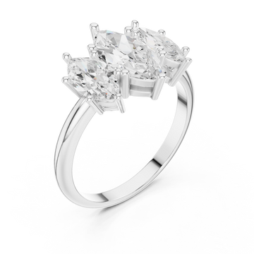  White Gold Marquise Mirage Modern Ring Right View