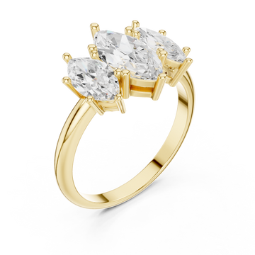 Gold Marquise Mirage Modern Ring Right View