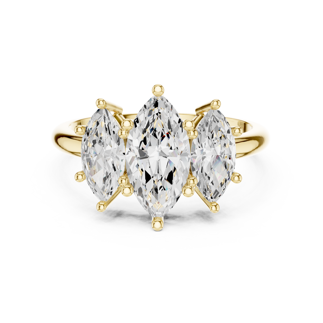 Gold Marquise Mirage Modern Ring Right View