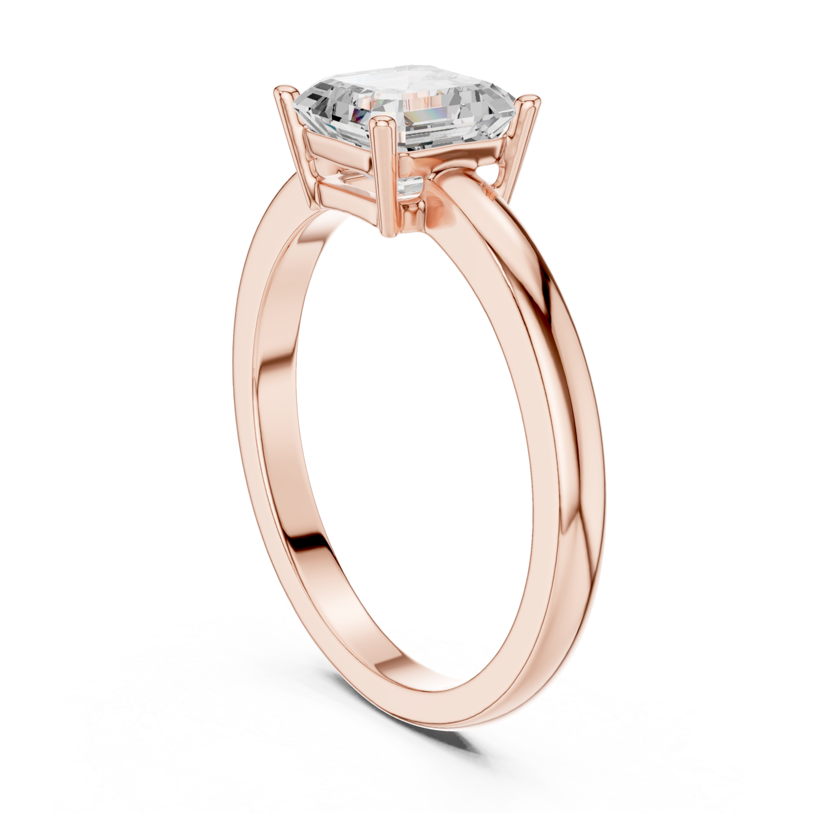  Rose Gold Enchanted Promise Solitaire Ring Left View