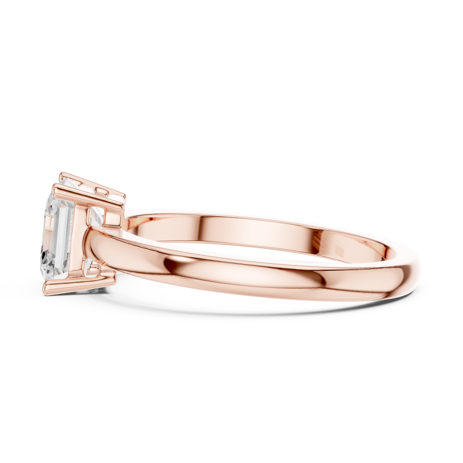  Rose Gold Enchanted Promise Solitaire Ring Side View