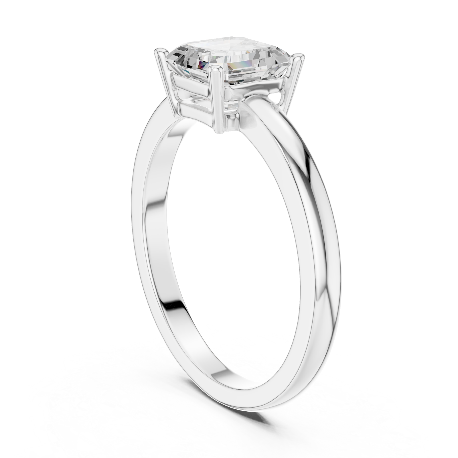  White Gold Enchanted Promise Solitaire Ring Left View