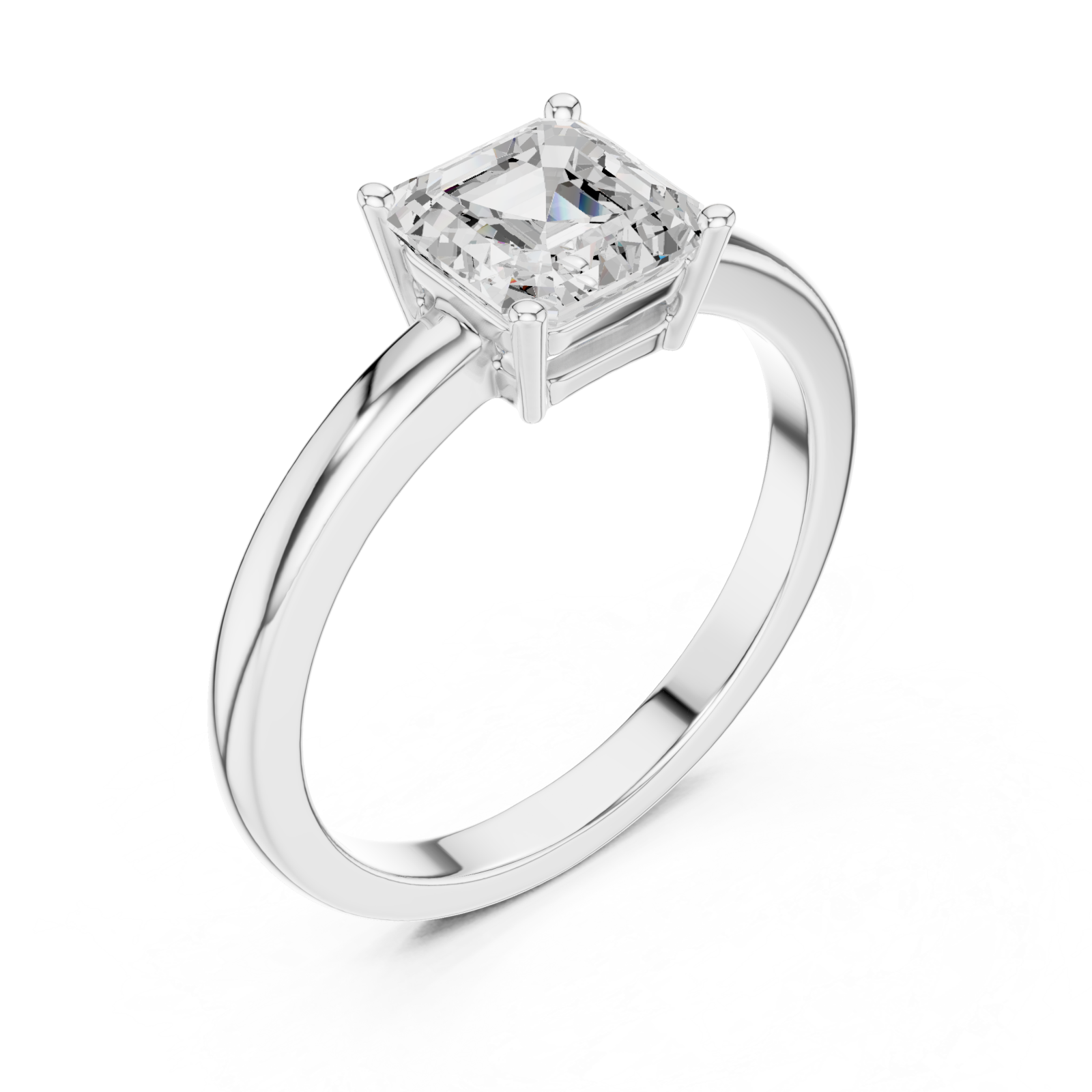  White Gold Enchanted Promise Solitaire Ring Right View