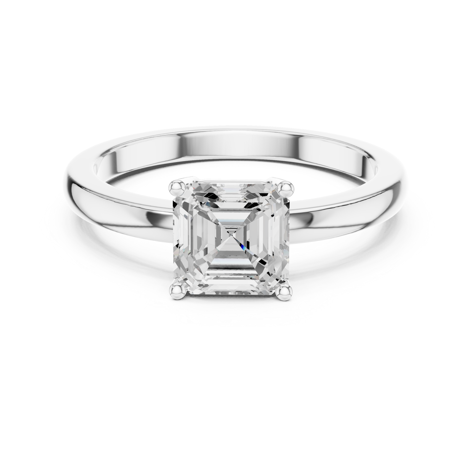  White Gold Enchanted Promise Solitaire Ring Front View