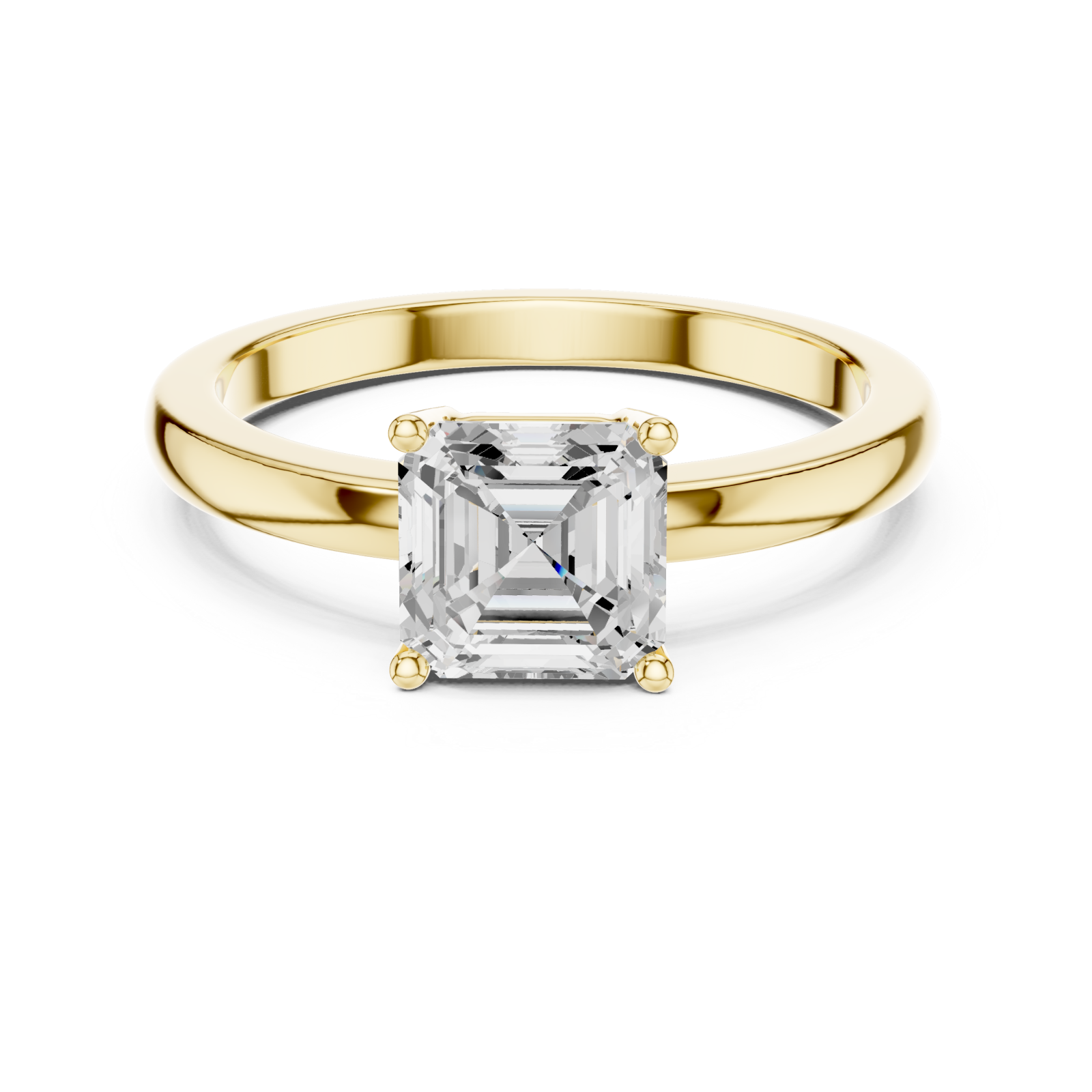  Gold Enchanted Promise Solitaire Ring Front View