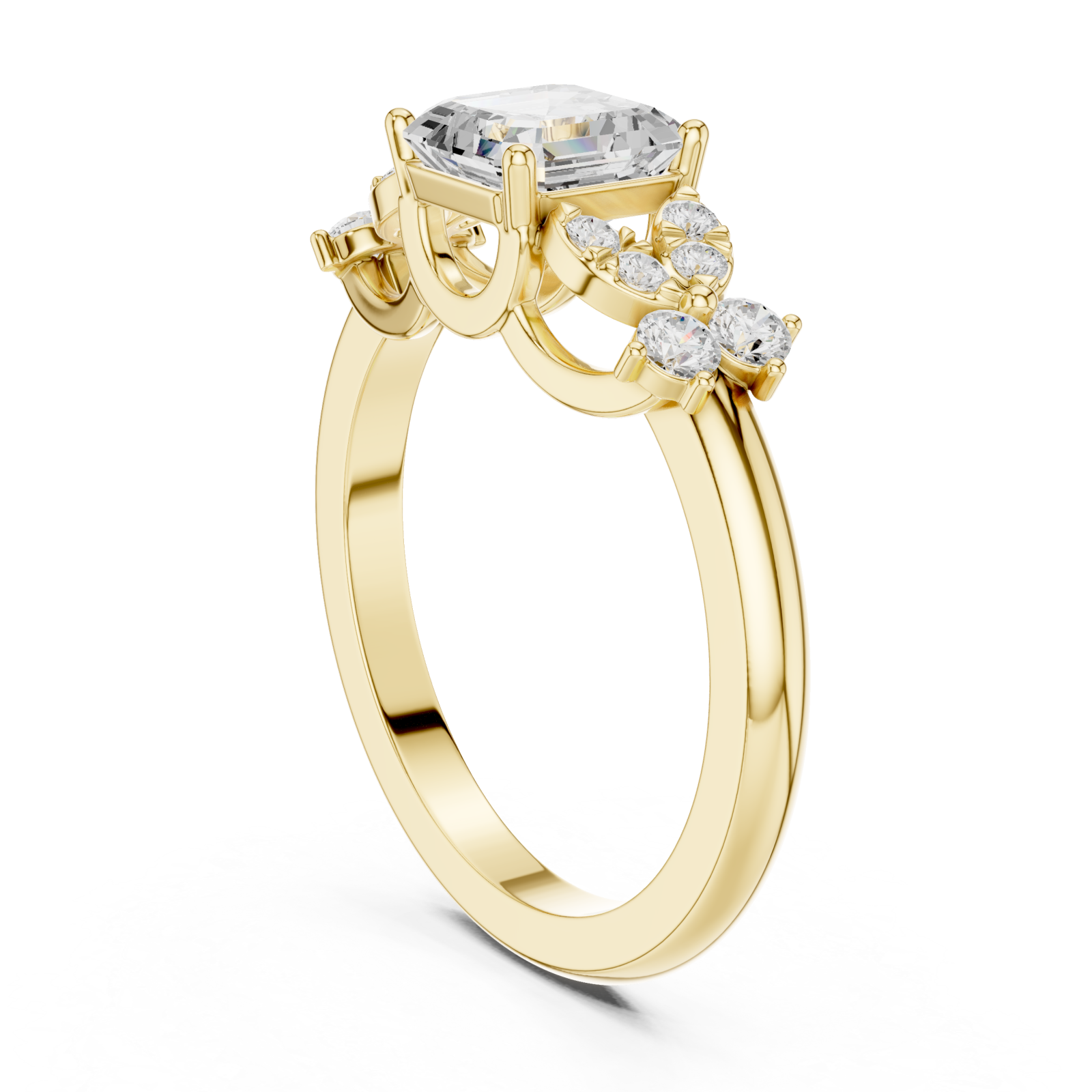  Gold Celestial Halo Cascade Ring Left View