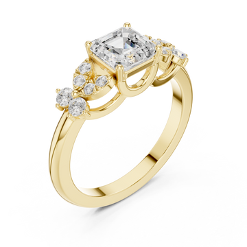 Gold Celestial Halo Cascade Ring Right View