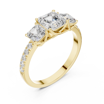 Gold Trinity Radiance Embrace Ring Right View