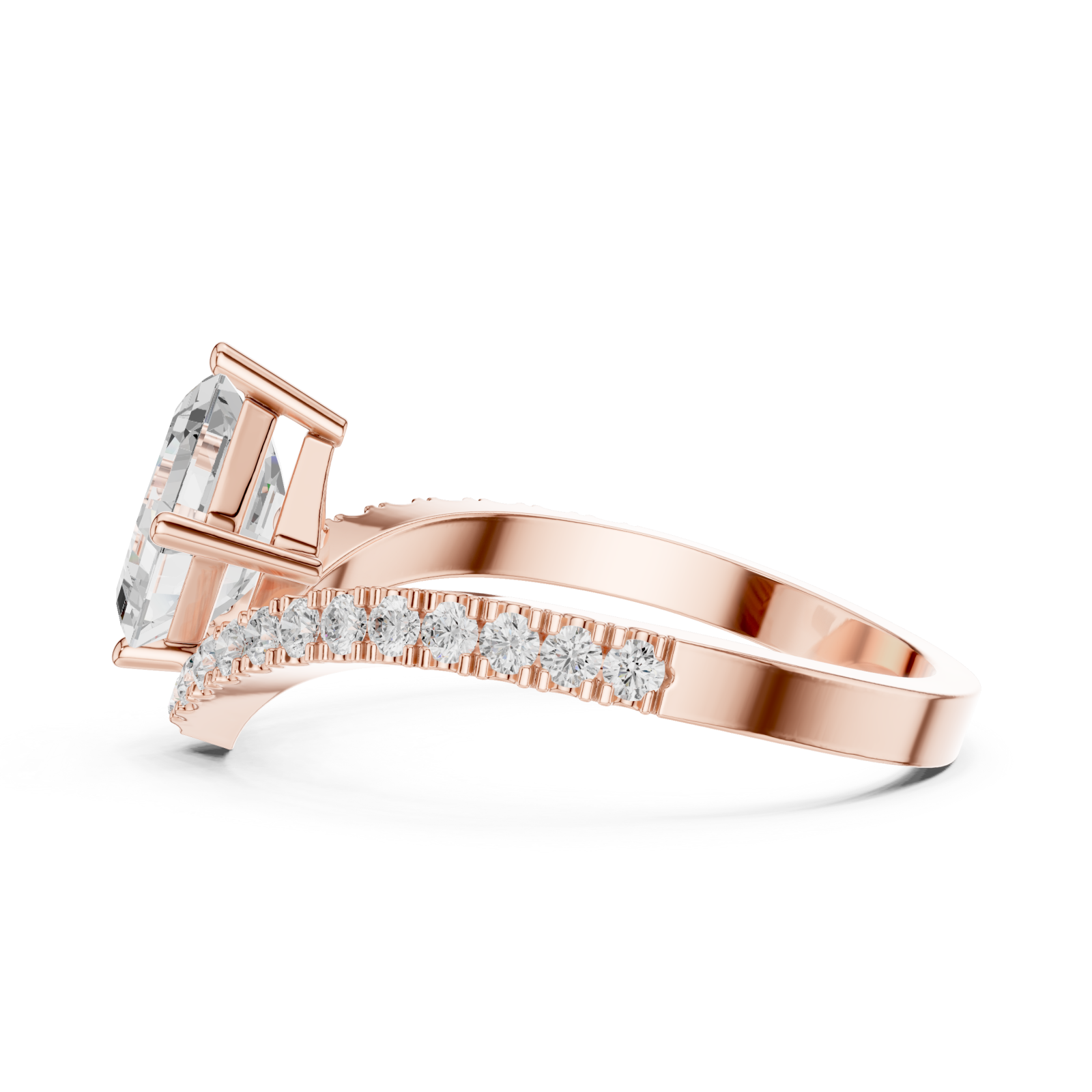  Rose Gold Celestial Allure Classic Ring Side View