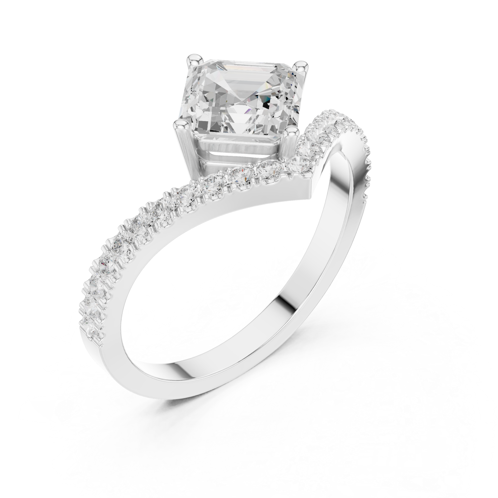  White Gold Celestial Allure Classic Ring Right View