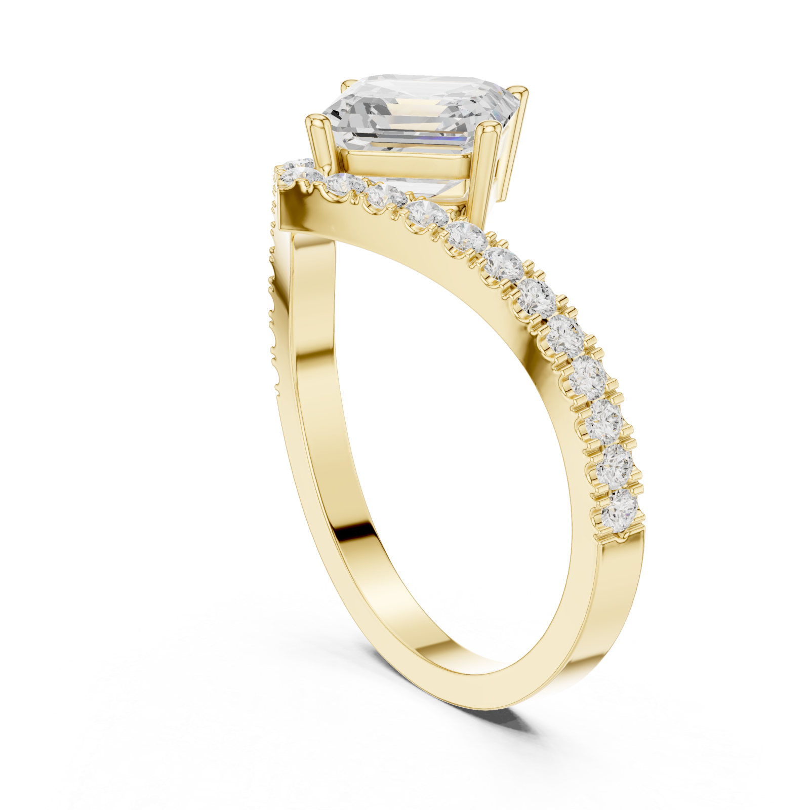 Gold Celestial Allure Classic Ring Left View