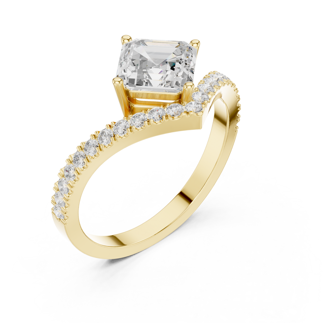 Gold Celestial Allure Classic Ring Right View