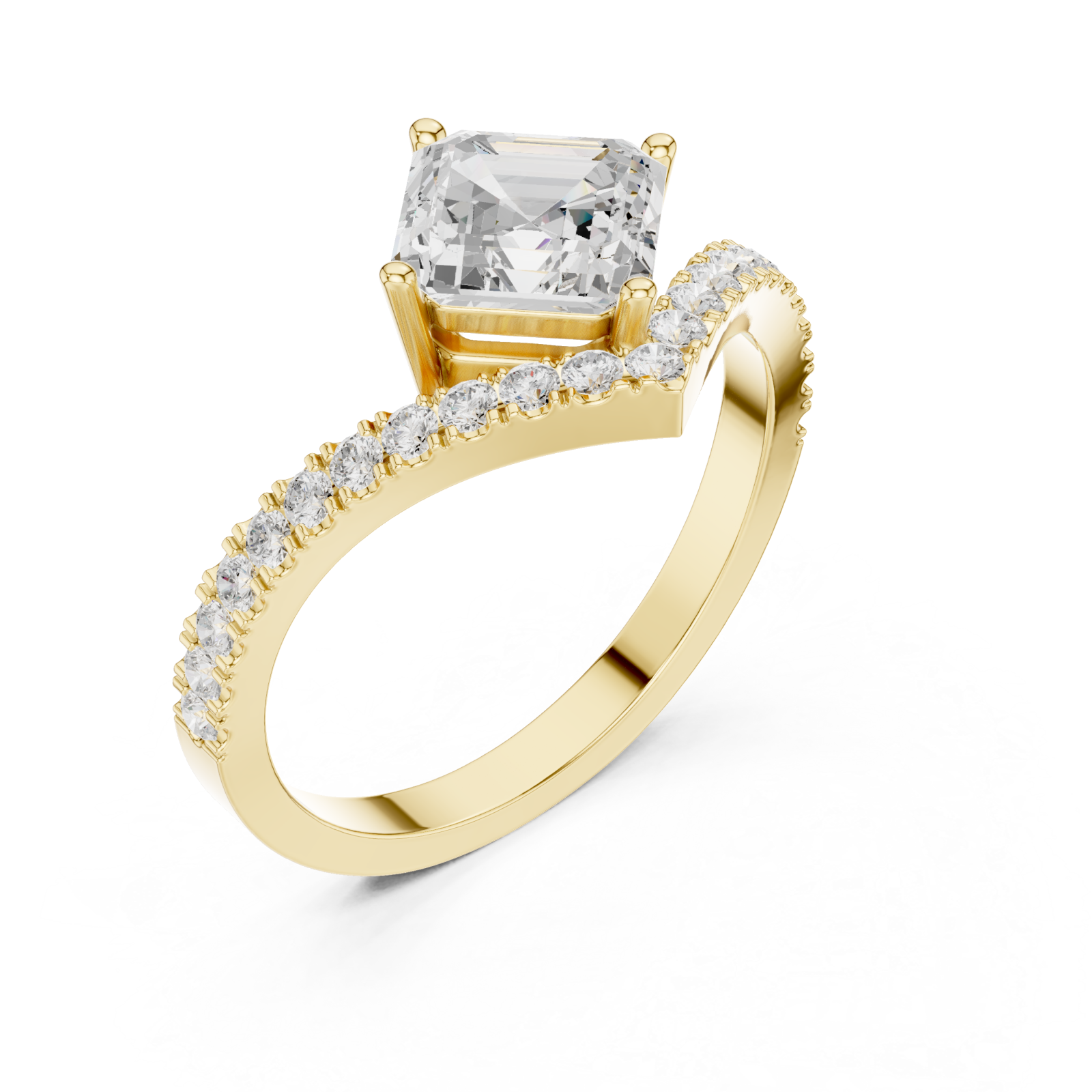 Gold Celestial Allure Classic Ring Right View