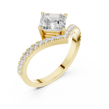 Gold Celestial Allure Classic Ring Right View