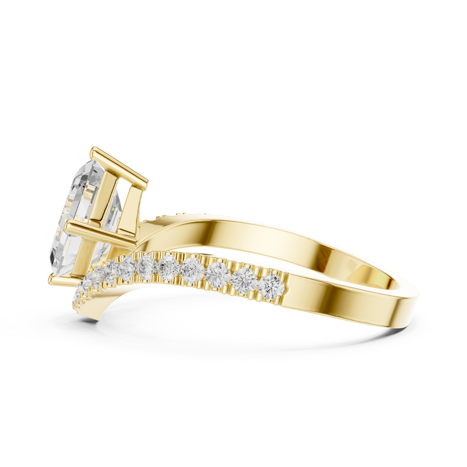  Gold Celestial Allure Classic Ring Side View