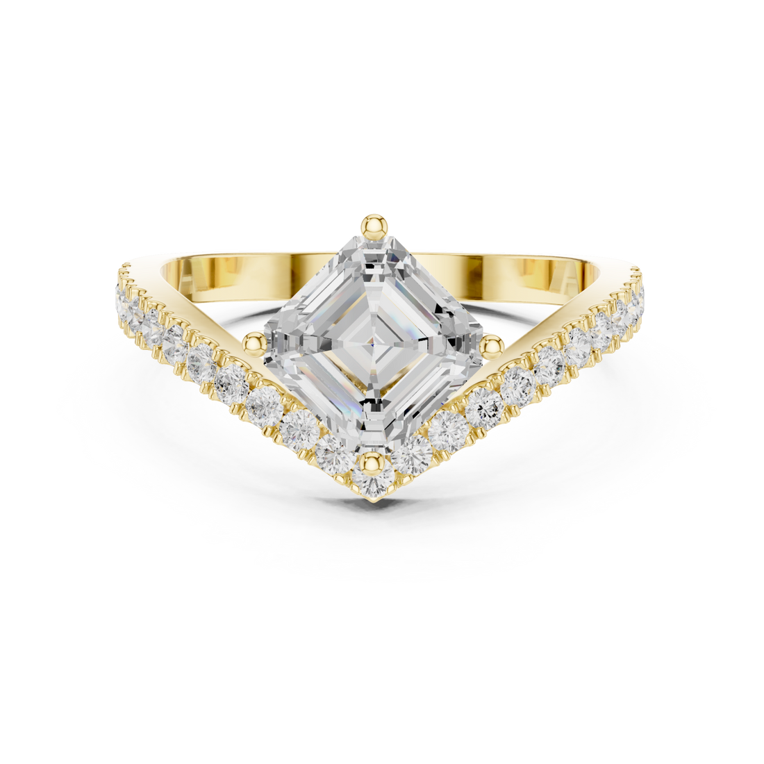 Gold Celestial Allure Classic Ring Right View