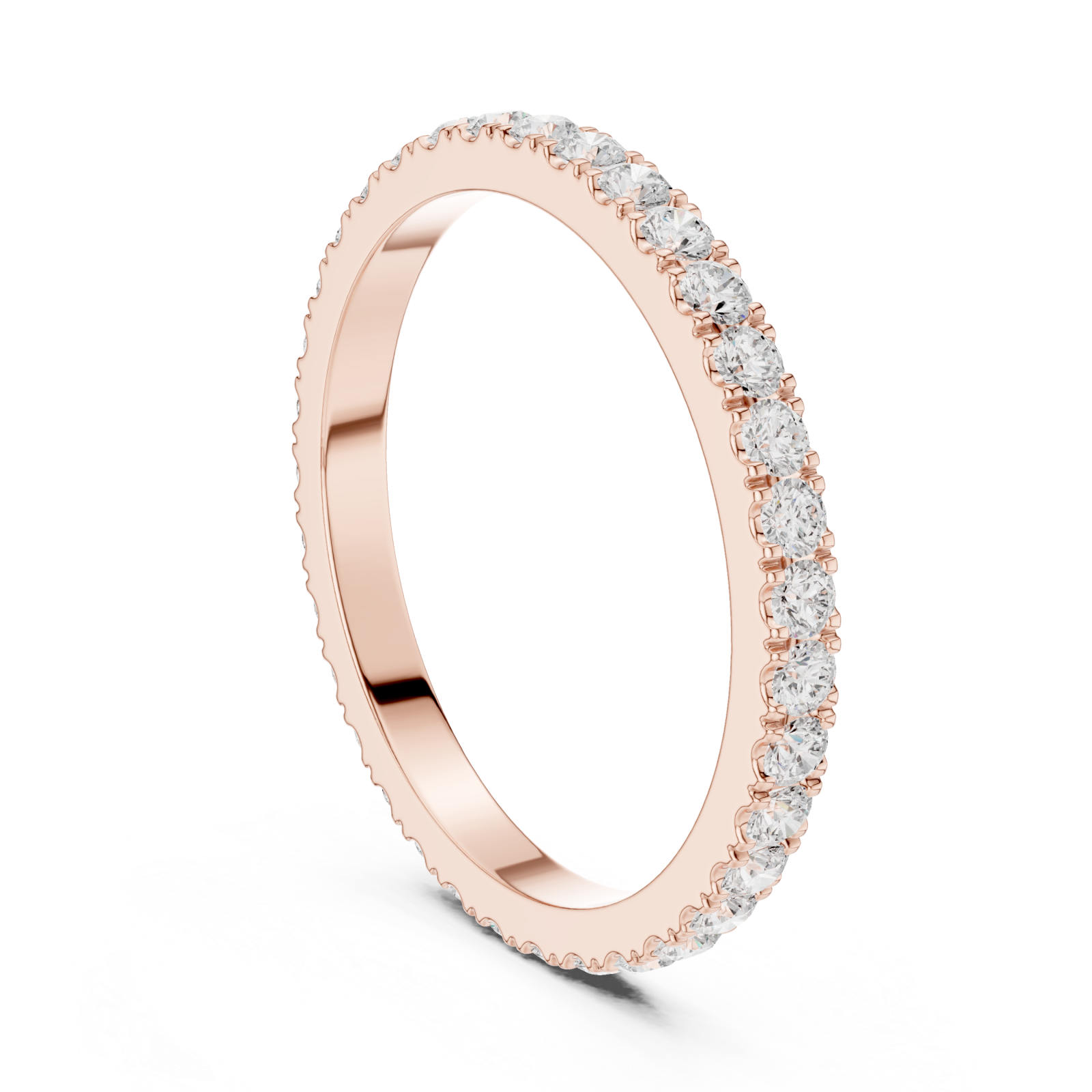  Rose Gold Radiant Grace Band Ring Left View
