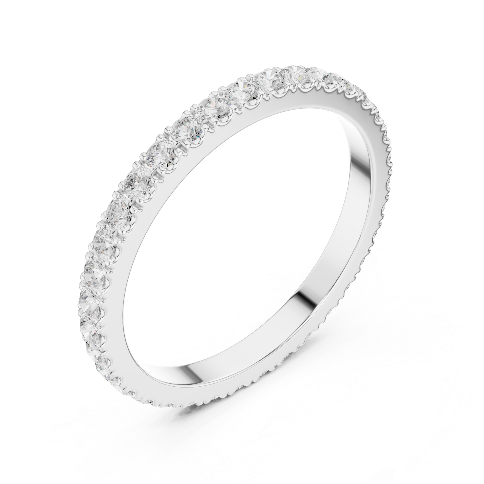  White Gold Radiant Grace Band Ring Right View