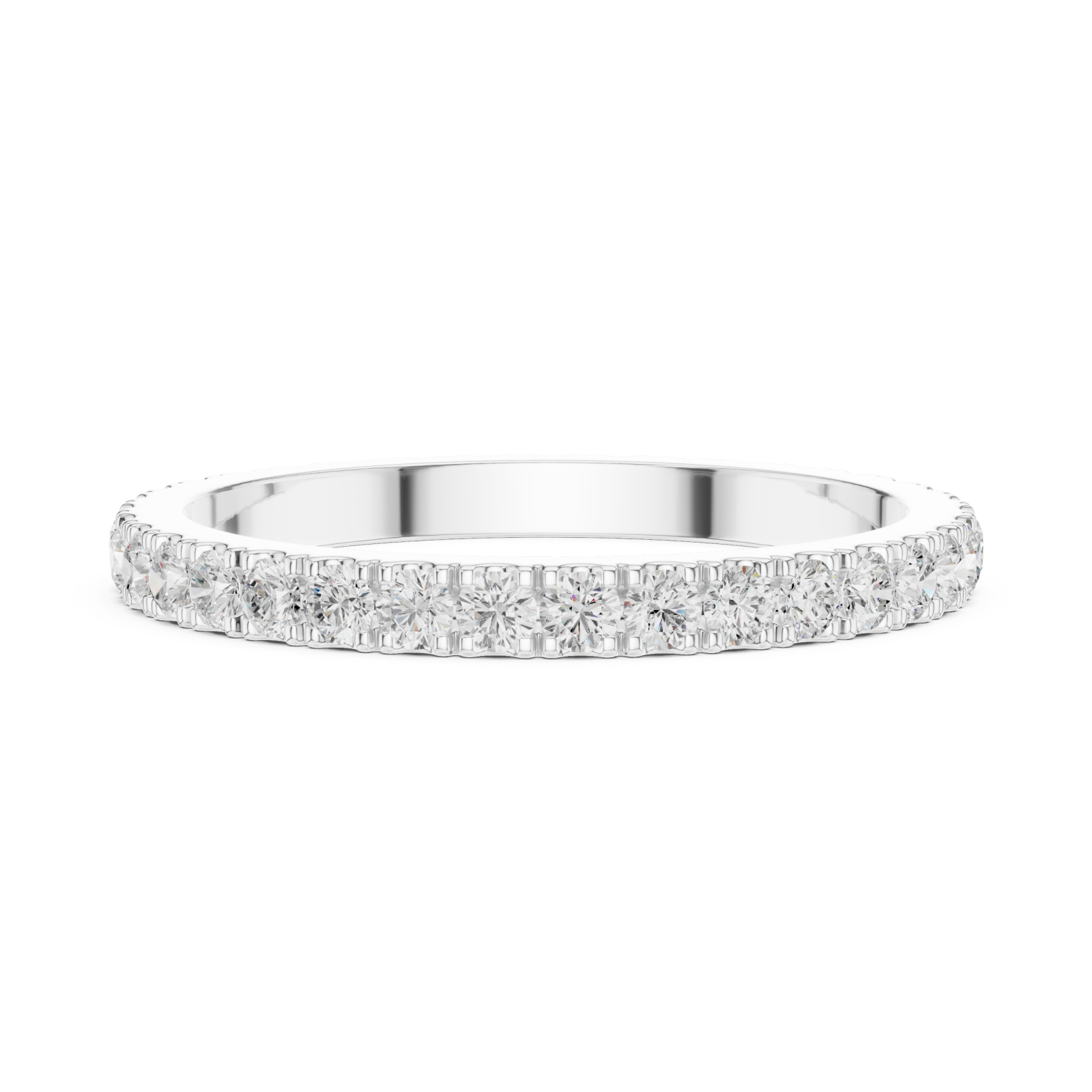  White Gold Radiant Grace Band Ring Side View