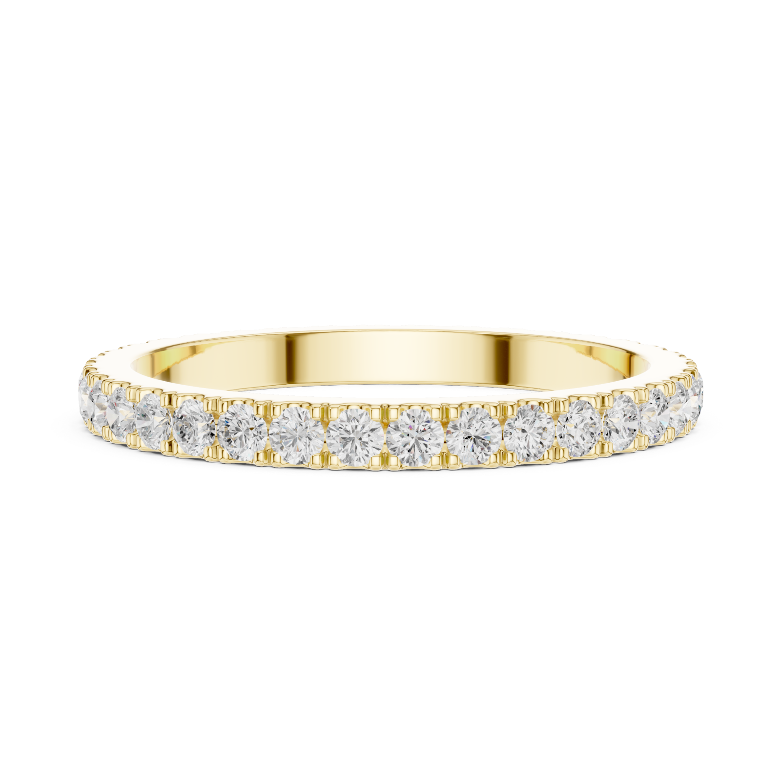  Gold Radiant Grace Band Ring Side View