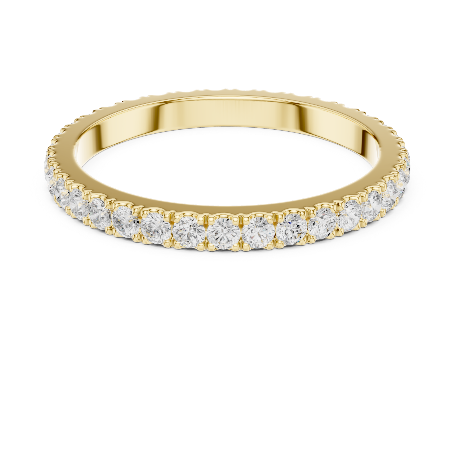  Gold Radiant Grace Band Ring Front View