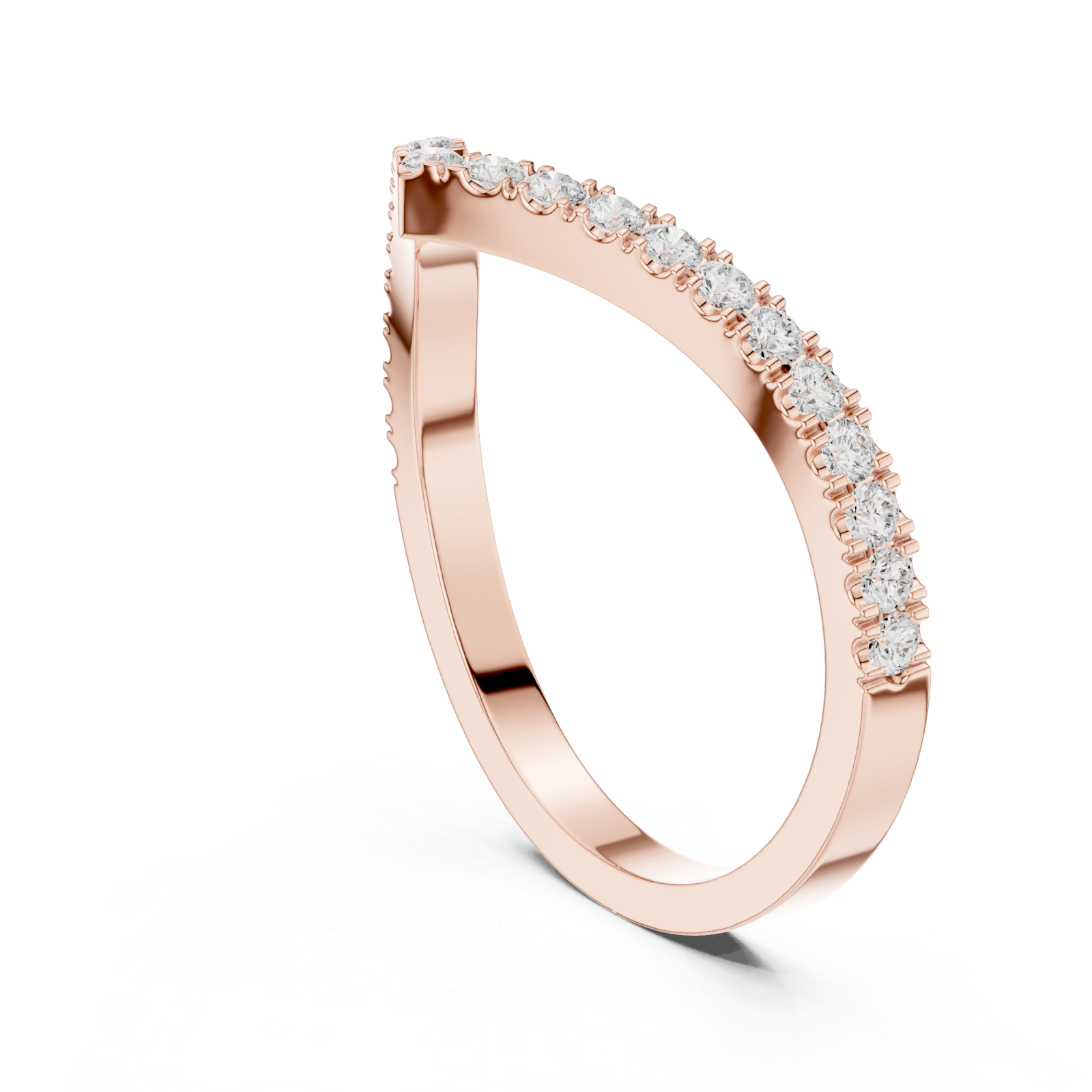  Rose Gold Celestial Harmony Contour Ring Left View