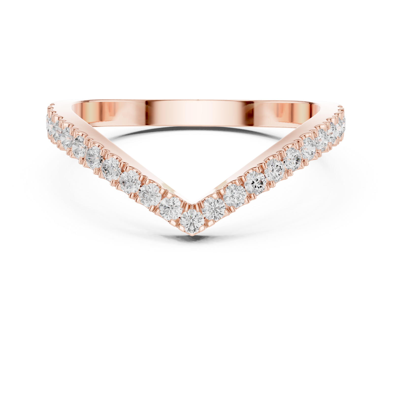  Rose Gold Celestial Harmony Contour Ring Front View