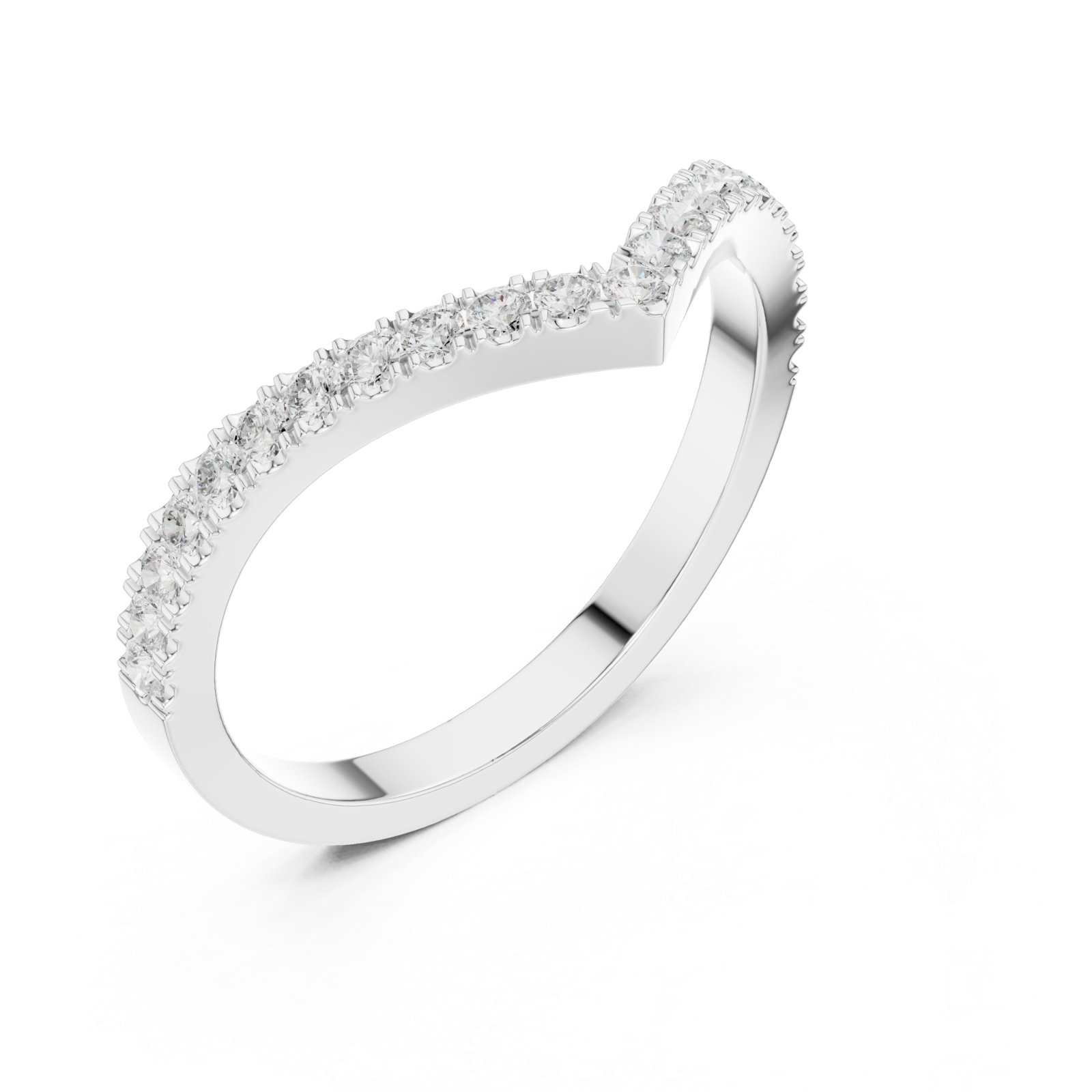  White Gold Celestial Harmony Contour Ring Right View